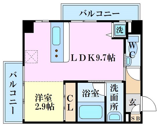 白島駅 徒歩6分 3階の物件間取画像